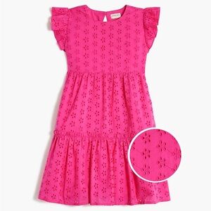 Crewcuts Pink Eyelet Tiered Dress